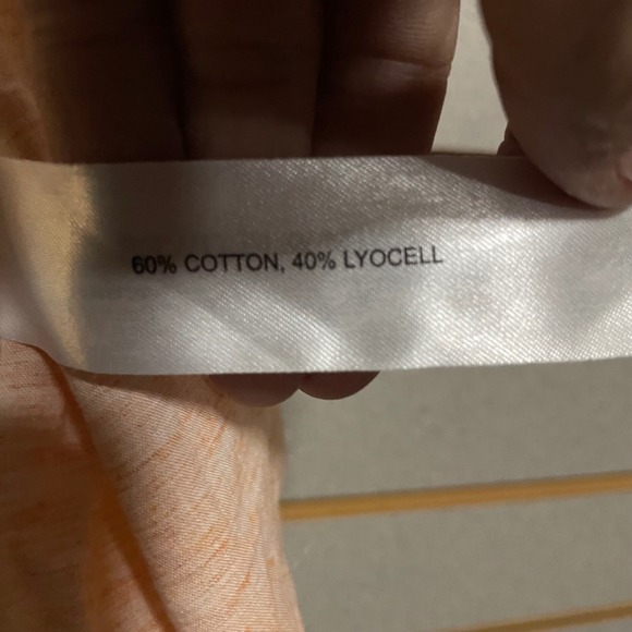 Denim & Flower Ricky Singh Peach Linen Blend Button Down Shirt - M - Picture 5 of 5